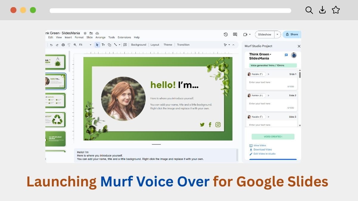 Launching Murf Voice Over for Google Slides