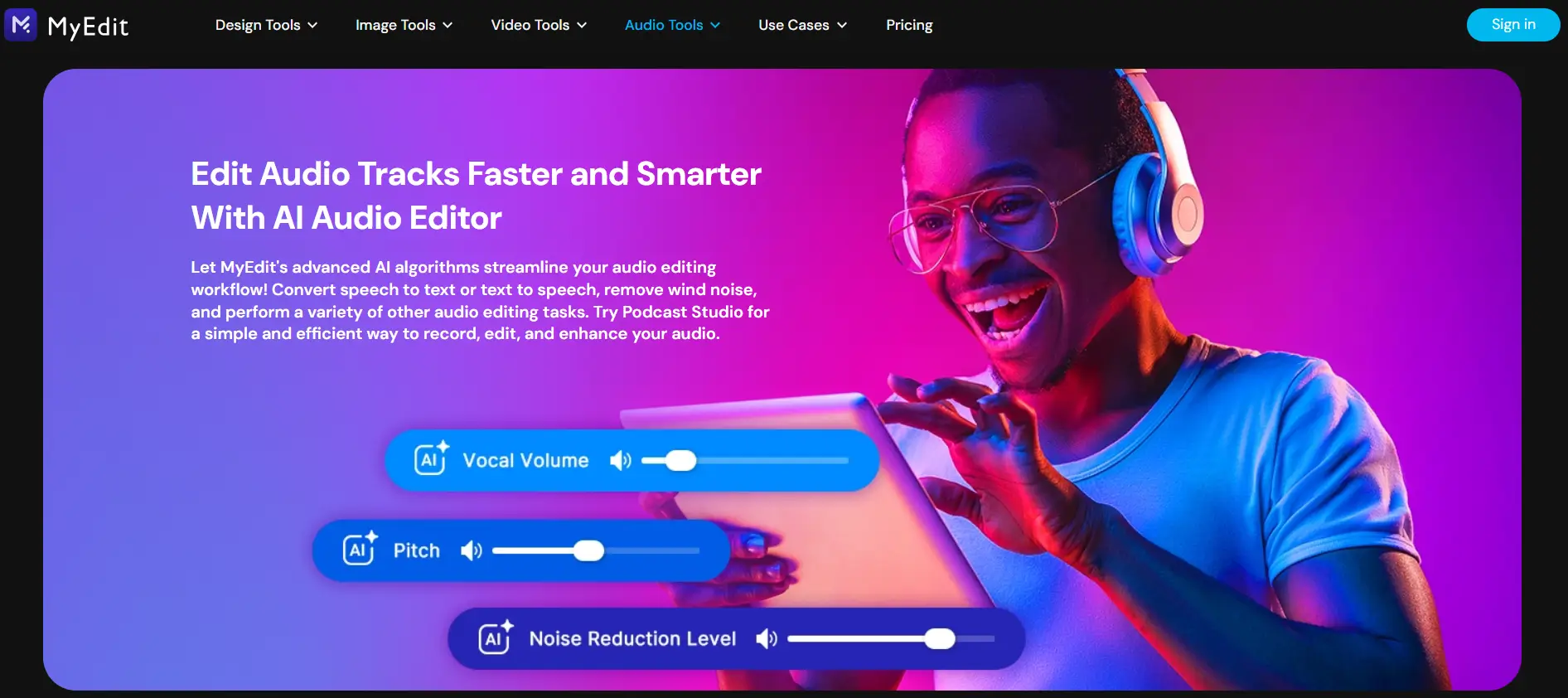 MyEdit AI Audio Editor